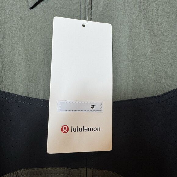 Lululemon Color Block Nylon Collared Jacket Retro Army Green/Black Size XS NWT - Picture 2 of 11